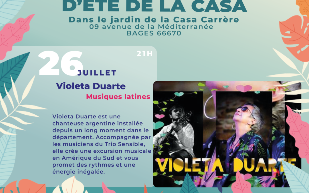 Violeta Duarte, en concert à la Casa