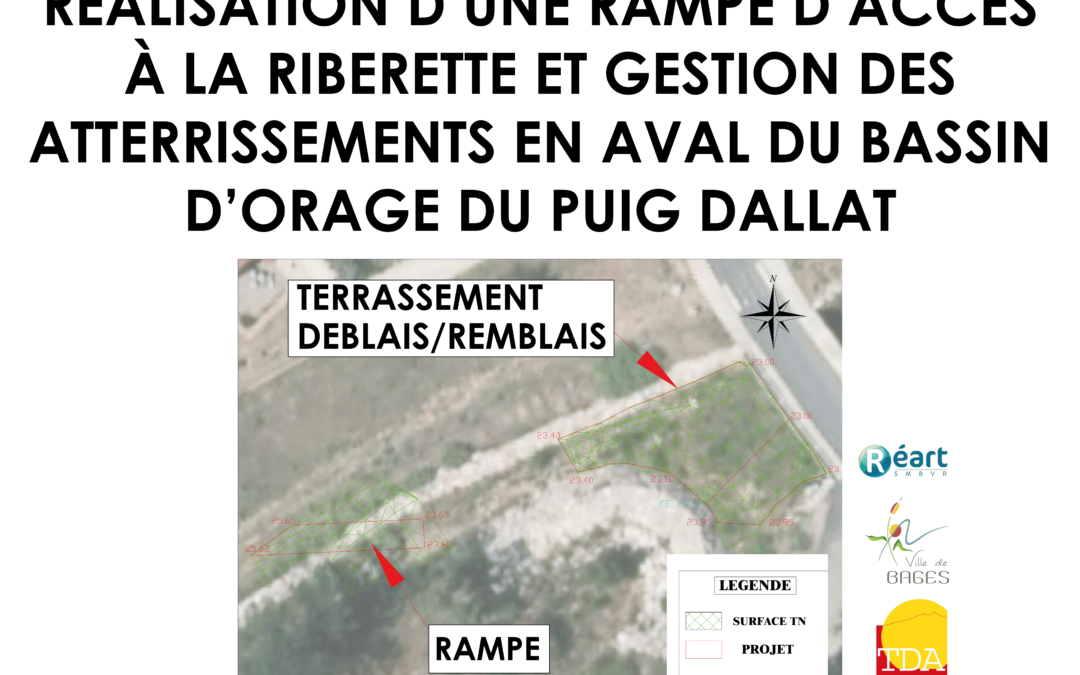 Information travaux : création d’une rampe d’accès à la Riberette et gestion des atterrissements en aval du bassin